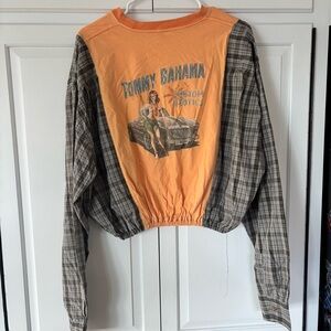 Tommy Bahama Cropped Custom Up Cycled Shirt XL